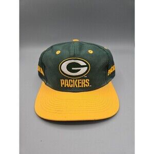 VINTAGE 90s Green Bay Packers SnapBack Hat Team NFL Competitor Embroidered
